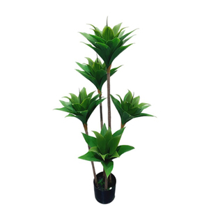 กระถางพลาสติก5กิ่งสำหรับปลูกในกระถางพืชหลวง Sansevieria Agave ต้นไม้ประดิษฐ์จากธรรมชาติพืชสีเขียว - Product Image 1