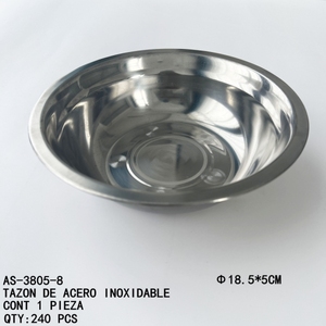 Ciotola in acciaio inossidabile-18.5*5 CM-ciotola in metallo versatile per servire, miscelare o conservare - Product Image 1