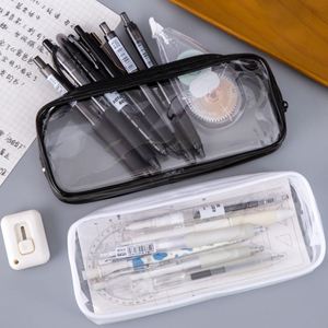 Multifunctional Pvc Zipper Makeup Pouch Transparent Pencil <b>Clear</b> Travel Cosmetic Brush <b>Bag</b> - Product Image 3