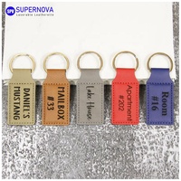 Porte-clés en alliage de zinc avec photo numérique en similicuir gravable au laser PULSEN, logo personnalisé, gravure au laser personnalisée, blancs durables, mini
