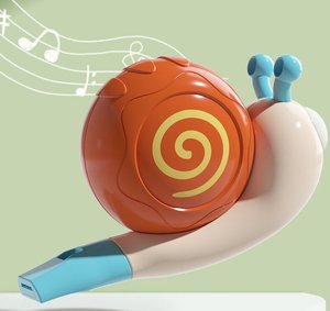 Wholesale Cartoon Snail Animal Shaped Montessori Promotional Mini Plastic Whistle Musical Toy - Product Image 4