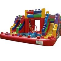 Divertissement pour enfants en plein air fête château sautant maison gonflable double côtés toboggan gonflable combo videur
