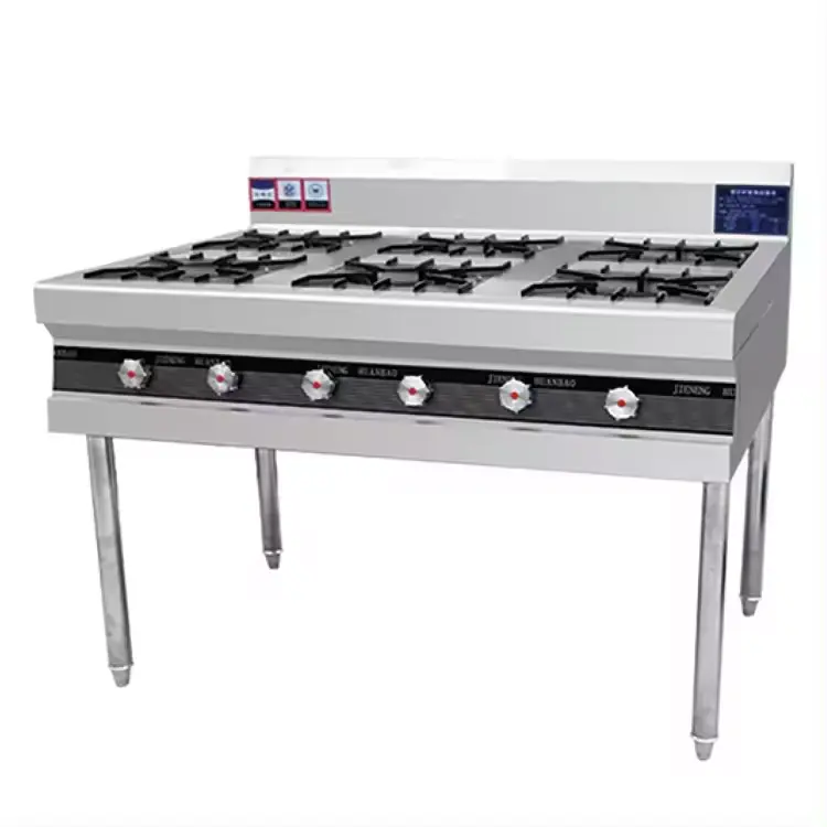 Lyroe Hot Sale Commercial Restaurant Freestanding 8 Burner Gas Range Griddle Plank Gas Cooking Commercial Gas Clay Pot Stove