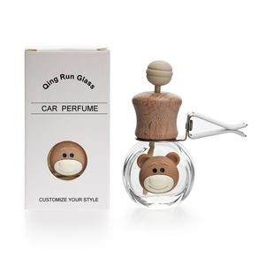 Difusor de Perfume para Auto, Botella de Vidrio Vacía de 10 ml, Decoración de Dibujos Animados Reutilizable, Ambientador para Auto - Product Image 1