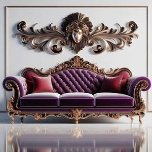 โซฟาไม้สักคุณภาพพรีเมียมสามที่นั่ง ดีไซน์หรูหราอลังการ พร้อมการตกแต่งอย่างมีระดับ ให้ความรู้สึกสง่างามและหรูหรา - Product Image 2