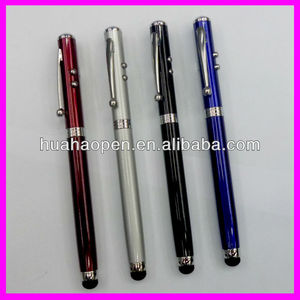 Stylos métalliques 4-en-1 avec pointeur, lumière LED, 0,7 mm, pour écrans tactiles capacitifs, iPad, iPhone - Product Image 3