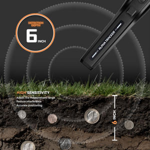 360 ° 슈퍼 감도 스캐닝 휴대용 6 인치 깊이 지하 최고의 금 금속 탐지기 - Product Image 6