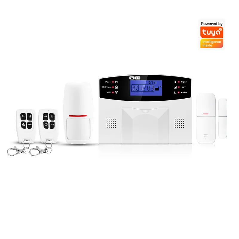 uya WiFi GSM Alarm System 433MHz Smart Home Burglar Security Alarm Keyboard Alexa Google Home