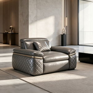 Canapé inclinable de luxe moderne Runwood pour cinéma maison avec fonctions de massage extensibles - Product Image 1