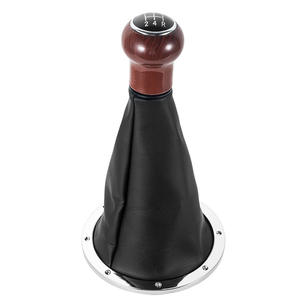 Poignée de levier de vitesse en cuir grain de bois, 5 vitesses, pour GOL - Product Image 2