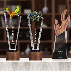 Offre Spéciale trophées de cristal en bois personnalisés pour faire des Souvenirs de récompense Honor Plaques en bois vierges de luxe - Product Image 1