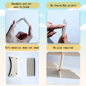 Puzzle 3D de planeur de feutre éducatif pour enfants, modèle d'aviation de bricolage, décor de chambre, choix intéressant de cadeau de jouet - Product Image 4