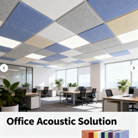 Panneau acoustique en feutre polyester 9/12/15 mm, 600x600 mm, insonorisant pour plafond, idéal pour bureaux et studios (vente en gros)