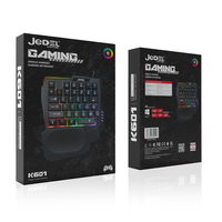 Nuevo Teclado Ergonómico para Juegos de 35 Teclas, Retroiluminación LED, Luminoso, USB, con Cable, para PC