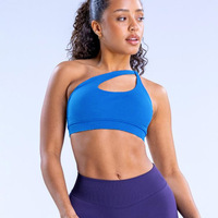 Vente en gros soutien-gorge de sport pour femmes haut pour l'impact soutien yoga simple sangle d'épaule oblique sous-vêtements de fitness de gymnastique respirant