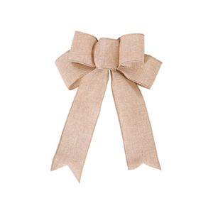 Vente en gros d'usine : Nœuds de Noël en lin, accessoires DIY, décorations de Noël, ornements en forme de nœud, décorations pour sapin de Noël - Product Image 3
