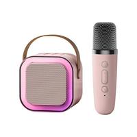 Venta caliente Altavoz inalámbrico portátil con luz LED Micrófono de audio Karaoke Altavoz DE MICRÓFONO INALÁMBRICO