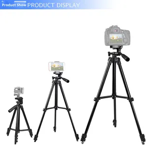 Trépied en alliage d'aluminium pour projecteur, <span class=keywords><strong>support</strong></span> de téléphone portable pour diffusion en direct, 3 sections, <span class=keywords><strong>support</strong></span> pour <span class=keywords><strong>appareil</strong></span> <span class=keywords><strong>photo</strong></span> reflex numérique, extensible jusqu'à 1680 mm, pliable, anti-bulles - Product Image 5