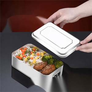 กล่องข้าวสแตนเลสขนาดใหญ่ 1200 มล. ดีไซน์น่ารัก >3 ช่อง อุ่นในไมโครเวฟได้ ป้องกันการรั่วซึม ปลอดสาร BPA เป็นมิตรกับสิ่งแวดล้อม - Product Image 2