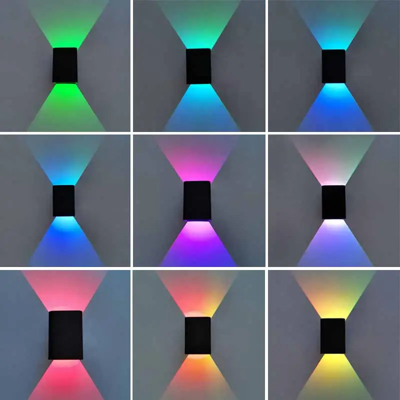 5W 새로운 작은 도자기 벽 램프 LED 벽 램프 컨트롤러 RGB 실내 홈 바 사무실 침실 장식 조명