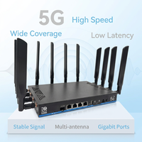Router WiFi 7 BE19000 OpenWrt con 12 Antenas de Alta Ganancia, Red MESH para Todo el Hogar, Router Módem Inalámbrico de Alta Velocidad