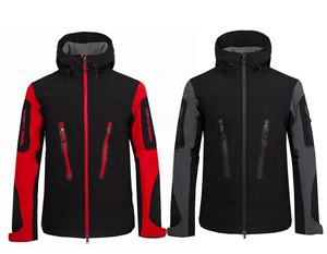 Giacca <span class=keywords><strong>Softshell</strong></span> con tasche personalizzate con ZIp giacca da sci da escursionismo con cappuccio da esterno in pile termico impermeabile con cappuccio - Product Image 4