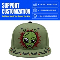 Gorras Vintage de Lujo Personalizadas con Logotipo de Perlas Bordadas en Toda la Superficie, Gorras Estructuradas de 6 Paneles con Visera Plana, Unisex