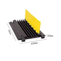 Protector de Cables para Automóviles de Cinco Puertos, Reflectante en Amarillo y Negro, de Goma y Plástico Industrial, para Seguridad Vial, de Fábrica OEM