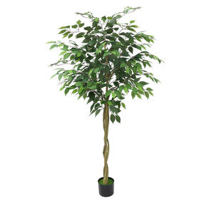 Arbre banian artificiel nordique en PU, grand ornement de bonsaï en pot décoratif d'intérieur - Product Image 5