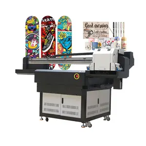 Impresora plana UV XP600 9060 de 3 cabezales todo en uno con impresión directa LED UV en bolígrafos promocionales para pequeñas empresas