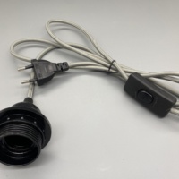 Cable de Luz Textil Trenzado Rojo Retro con Enchufe E27 y Interruptor en Línea con Enchufe Europeo, Kit de Cableado para Lámpara Colgante Decorativa para el Hogar