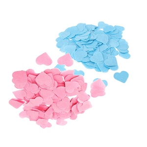 Coriandoli diretti in fabbrica a forma di cuore rosa e blu tessuto di carta antifiamma genere rivelano coriandoli d'amore - Product Image 4