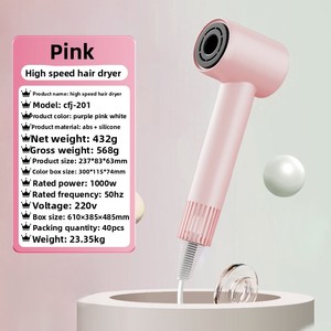 Sèche-cheveux professionnel personnalisé pour salon, haute vitesse, sans balais, ABS/PC, 3 vitesses, air froid/chaud, avec embout à fixation rapide - Product Image 6