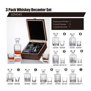 Biểu Tượng Tùy Chỉnh Bán Buôn Scotch Whiskey Decanter Chai 25Oz Pha Lê Thủy Tinh Vuông Rượu Vang Rượu Cocktail <span class=keywords><strong>Whisky</strong></span> Decanter Trong Hộp Quà Tặng - Product Image 5