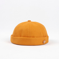 Casquette en coton ajustable sans visière, couleur unie, style melon, casquette courte, hip-hop, sans visière, casquette de baseball