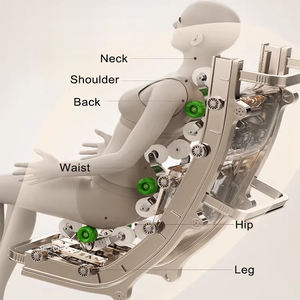 Chaise de massage électrique à corps entier à double cœur, avec fonction de chauffage, de gravité zéro et de massage Shiatsu, confortable, étirement thaïlandais, chauffage du dos et des pieds, vente chaude - Product Image 5