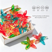 Bonbons gélifiés en vrac en forme d'étoiles de mer colorées, saveur fruits frais mélangés, en forme d'animaux marins, pour pâtisserie et confiserie