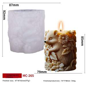 <span class=keywords><strong>Kit</strong></span> de fabrication de bougies <span class=keywords><strong>DIY</strong></span> OME Early Riser Hedgehog, <span class=keywords><strong>bougie</strong></span> parfumée florale, moule en silicone écologique, thème animal forestier, relief, pour la maison - Product Image 6