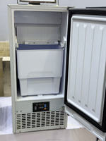 Machine à glaçons intégrée sous le comptoir, 100 lb/jour, porte réversible, usage commercial, entrée d'eau du robinet, machine à glaçons, stockage de 10 kg