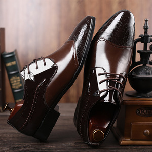 <span class=keywords><strong>Scarpe</strong></span> Formali da Uomo Stile Britannico, Taglie Grandi, con Lacci, in Pelle, Traspiranti, Antiscivolo <span class=keywords><strong>e</strong></span> Comode, con Punta Affilata <span class=keywords><strong>e</strong></span> Rialzo - Product Image 1