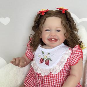 Poupée bébé reborn en silicone vinyle réaliste de 24 pouces, bébé reborn en silicone réalistes, poupée pour filles, cadeau - Product Image 3