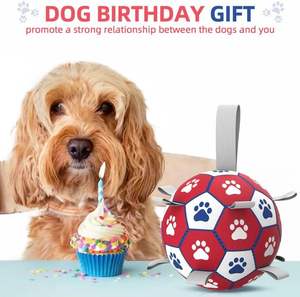 KINYU çevre dostu moda köpek oyuncak kapalı/açık interaktif futbol topu römorkör oyuncak Pu. Malzeme ekose desen küçük ve orta - Product Image 5