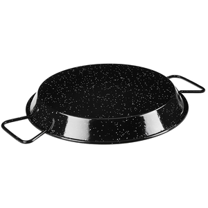 Poêle à <span class=keywords><strong>paella</strong></span> en acier au carbone espagnol d'extérieur avec poignées noires confortables, casserole légère <span class=keywords><strong>pour</strong></span> les rassemblements - Product Image 3