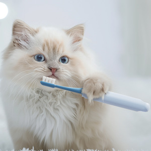 Brosse à dents pour animaux de compagnie, double tête, poils en silicone souple, pour chien et chat, hygiène buccale, usage domestique, matériau TPR, vert, bleu, jaune - Product Image 5