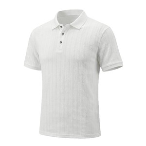 <span class=keywords><strong>Polo</strong></span> da Uomo di Alta Qualità, Traspirante e Assorbente, in Maglia <span class=keywords><strong>Jacquard</strong></span> a Maniche Corte, Tinta Unita, per Uso Casual - Product Image 5