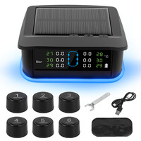 LKW TPMS Solar-USB-Doppelladegerät für 6 Räder Reifendrucküberwachung mit Leckage-, Hoch- und Niedrigtemperaturalarm, 100% Kupferkern, 0-87psi, Langlebig