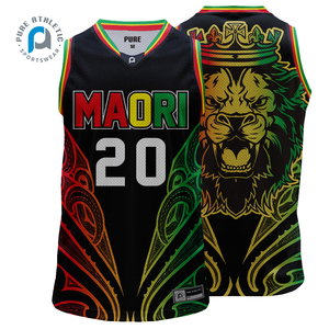 Pure Custom Australia New Zealand Maori Aboriginal Design Mens Running Sport Casual Singlet Uniform Basketball Jersey