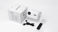 Projecteur LCD portable JUNUO J350, 350 lumens ANSI, décodage 4K, Android 11, 8 Go de ROM, WiFi 6, BT 5.2, courte focale, cinéma maison, garantie 1 an