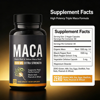 OEM Maca-Wurzel-Kapseln Schwarze Maca Kräuterergänzungsmittel für Männer Verbessern Männliche Funktion Pillen für Kraft und Ausdauer
