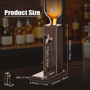 Distributeur de whisky en bois pour comptoir, distributeur d'alcool anti-fuite pour <span class=keywords><strong>bourbon</strong></span> et scotch, idéal pour bar à domicile, cadeaux - Product Image 6